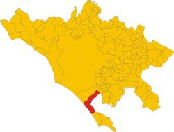 Map of comune of Ardea (province of Rome, region Lazio, Italy)